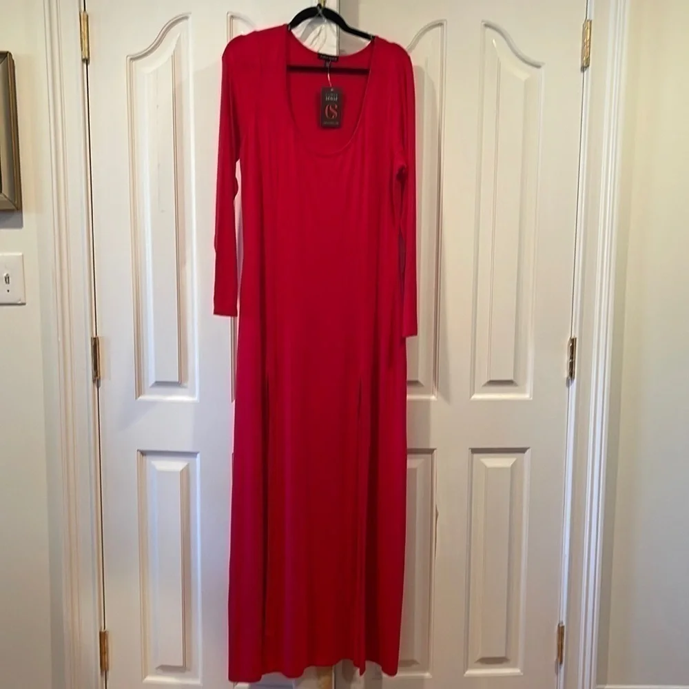Curvy Sense 🎈sale🎈red dress NWT Made in USA 🇺🇸